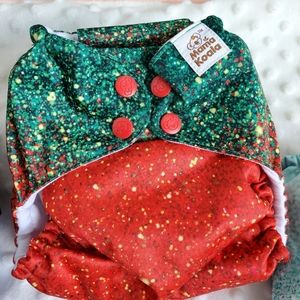 NOOP Mama Koala Glitter Xmas Diaper + HEADBAND